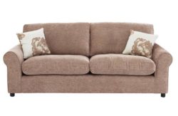 HOME Tessa Large Fabric Sofa - Mink